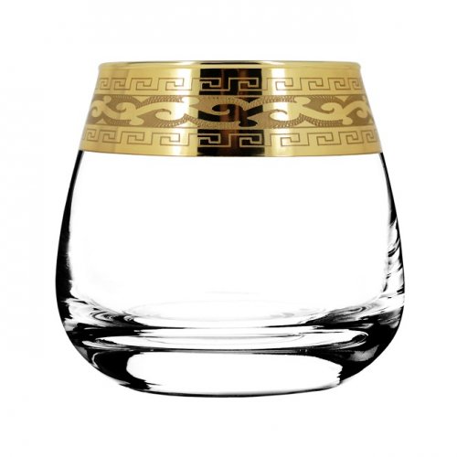 Набор стаканов для виски Версаче золото EAV08-2070/S низкие Сир де коньяк