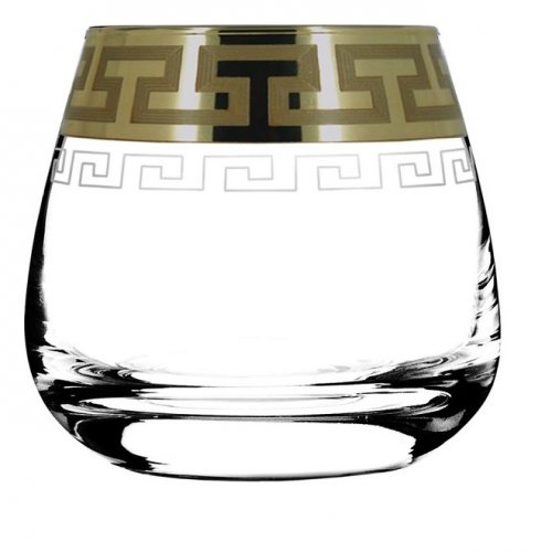 Набор стаканов для виски Греческий узор GE03-2070/S низкие Сир де коньяк