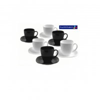 Сервиз чайный Luminarc CARINE D2371 white black 12 предметов - фото