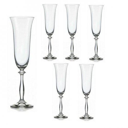 Набор бокалов для шампанского Bohemia Angela 40600 - 190 ml  6 шт