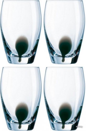 Набор стаканов Luminarc E5233 350 мл 4 шт Drip Noir