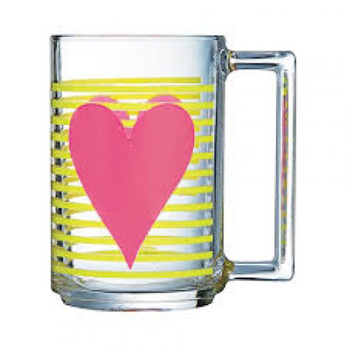 Чашка Luminarc N5029 розово-желтая 320 мл MON COEUR