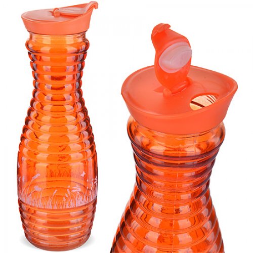 Графин Loraine 28170-1 Оранжевый стекло, крышка пластик, 1000мл