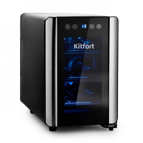 Винный шкаф Kitfort КТ-2401 черный/серебристый
