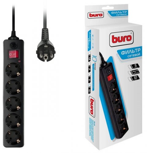 Сетевой фильтр Buro 500SH-10-B 10м (992303)
