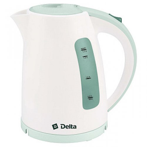 Электрочайник Delta DL-1056 белый/серо-зеленым