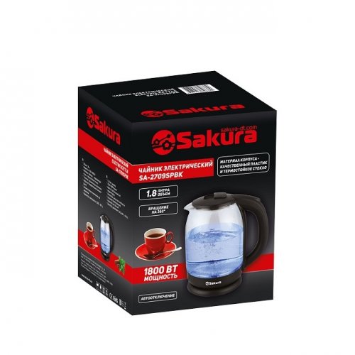 Электрочайник Sakura HP-2709SPBK super promo 1,8л