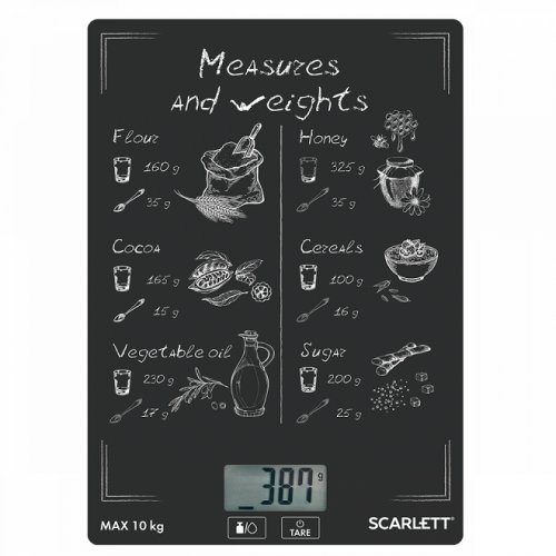 Весы кухонные Scarlett SC-KS57P64 Меры и веса