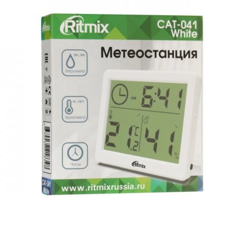 Метеостанция Ritmix CAT-041 белый (CAT-041 WHT)