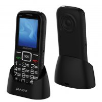 Мобильный телефон Maxvi B21ds Black (с док-станцией) - фото