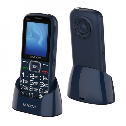Мобильный телефон Maxvi B21ds Blue (с док-станцией)
