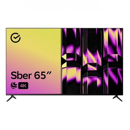 Телевизор Sber SDX 65U4124B черный Smart TV