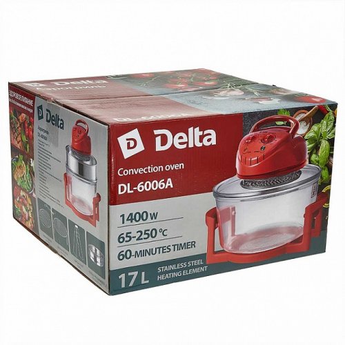 Аэрогриль Delta DL-6006A красный