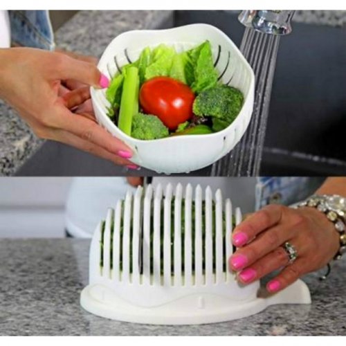 Салатница-овощерезка Ramozi RA-4063 2 в 1 Salad Cutter Bowl