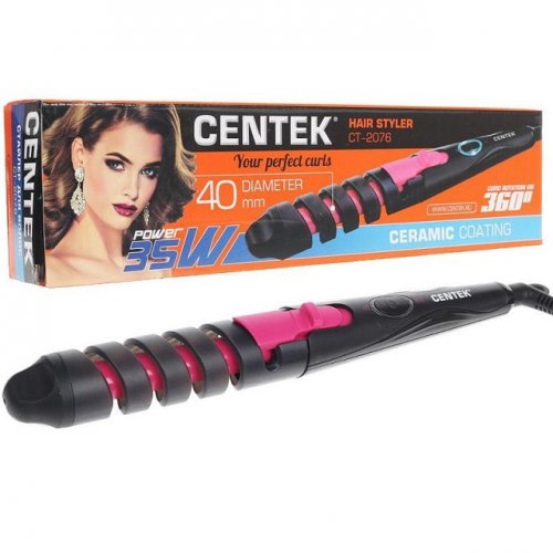 Щипцы для волос Centek СТ-2076 (черн/розов)