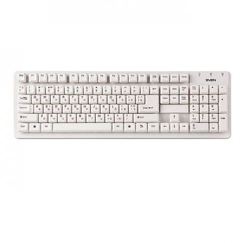 Клавиатура Sven Standard 301 USB (SV-03100301UW) белая