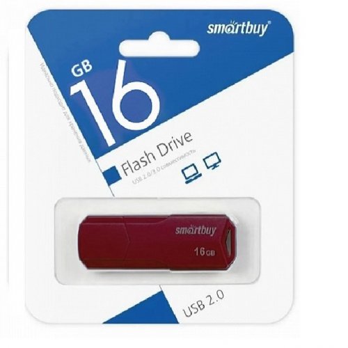 USB-накопитель SmartBuy 16GB CLUE Burgundy