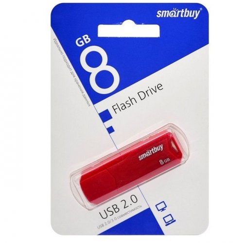 USB-накопитель SmartBuy 08GB CLUE Red