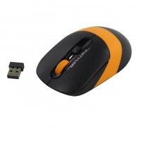 Мышь беспроводная A4Tech Fstyler FG10 черный/оранжевый - фото