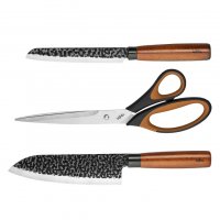 Набор ножей Lara LR05-12 3 предмета, нож сантоку, нож универсальный , ножницы - фото