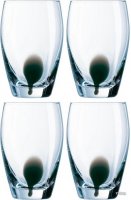 Набор стаканов Luminarc E5233 350 мл 4 шт Drip Noir - фото