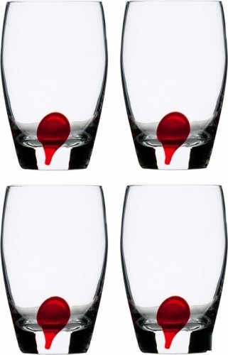 Набор стаканов Luminarc E5230 350 мл 4 шт Drip Red