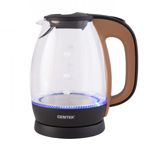 Электрочайник Centek CT-0056 (бежевый+кофе)